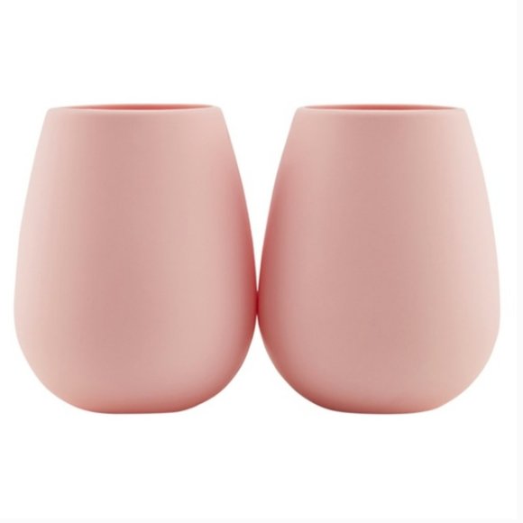 ODEME “WHAT A PAIR” PINK SILICONE WINE GLASSES - Picture 4 of 5